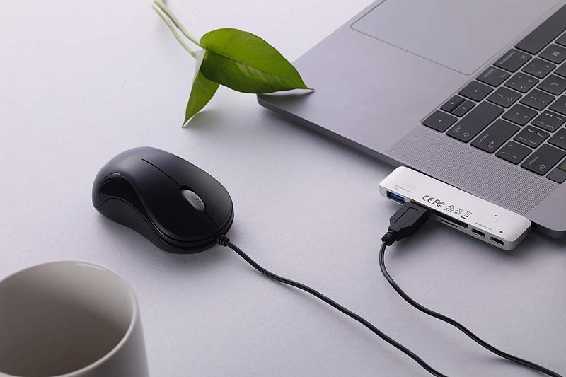 SOON GO Mini USB Wired Mouse for Laptop, Office, Business, Notebook, MacBook, Desktop, Chromebook, PC - Black - Image 4